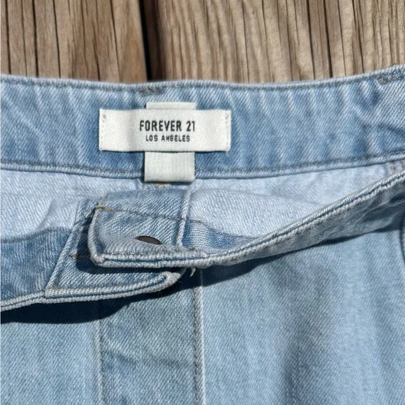 forever 21 jean skirt with buttons down front - Picture 10 of 11